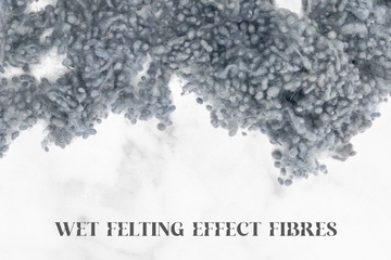 Nepps and effect fibres for wet felting