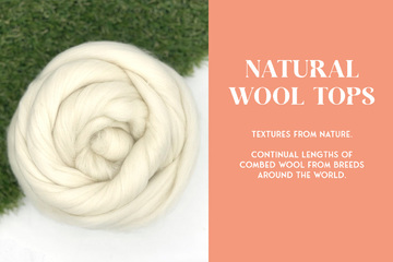 Natural wool for wet felting