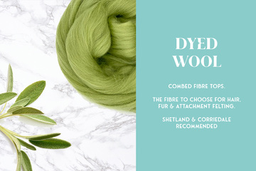 Dyed Wool for felting