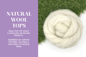 Natural Tops felting wool